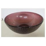Pebbled Glass Amethyst Bowl - 11x5'