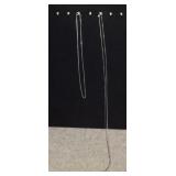 Two Sterling Box Chains  7.55g