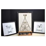 Wall Decor,Fox,Bear,Teepee And Don't Wake The Bear