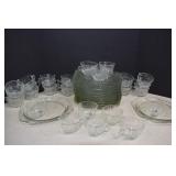 43 Piece Vintage Clear Federal Depression Glass