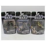 Three 2006 Star Wars Saga Collection Figures