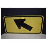 Reflective Metal Arrow Sign 24x12'