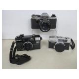 Three Vintage 35mm Cameras - All Untested - NOTE
