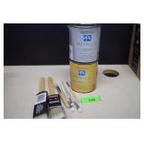 Two New Cans Interior Paint & New Paintbrushes