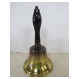 Large 9' Brass Bell w/Wooden Handle