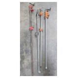 Four Steel Bar Clamps