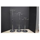 Three Metal Height Adjustable Jewelry Displays
