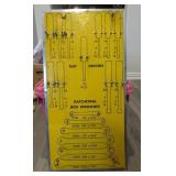Vtg. Wood Hand Tool Display Board