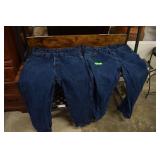 Four Pair Men's Rustler Denim Jeans 42x30 Very