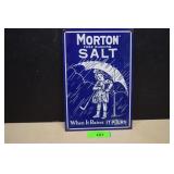 Morton Salt Porcelain Sign