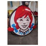 Wendy's Advertisement Lighted Sign Working