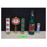 Five Vintage Beer Tap Handles