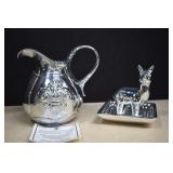 2010 Arthur Court Fleur-De--Lis Pitcher & Shiny