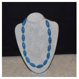 Blue Polished Stone Necklace