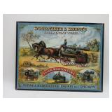 Tin Steam Engine Works Sign - 15x11.5'