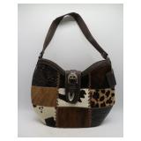 NEW American West Faux Fur and Leather Handbag