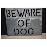 Heavy Metal Beware Of Dog Sign