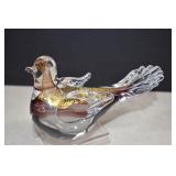 Fifth Avenue Crystal,Hand Blown 'Aura' Lilac Bird