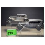 Two Vintage Danbury Mint Pewter 1936 Park Ward