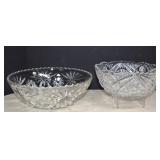 American Brilliant Cut Glass Bowl & Star Of David