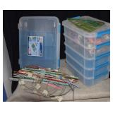 Knitting Needles, Two Storage Boxes & More
