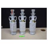 Three Vintage Beam's Choice Whiskey Decanters.