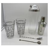 Six Pieces of Vintage and Newer Barware