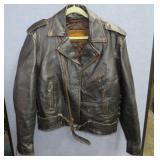 Vtg. Leather UNIK Men's Motorcycle Jacket - Sz 42
