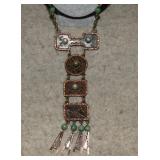 Unusual Brutalist Copper/Brass Statement Necklace