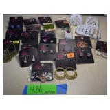 25 Pieces Of New Carded Costume Jewelry