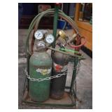 Oxygen & Acetylene Tanks With Stand,Tanks Are Full