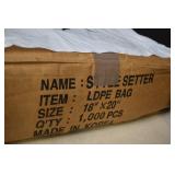 Case Of 1000 New Style Setter 18x20' Plastic Bags
