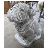 Heavy Solid Concrete Bull Dog Statue