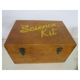 Vintage Empty Wooden 'Science Kit' Box - 155x9x11'