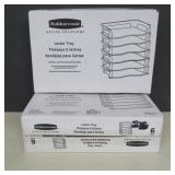Two 6-Packs of NEW Rubbermaid Box Letter Trays