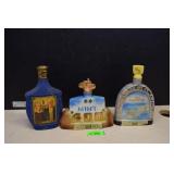Three Collectible Jim Beam Decanters. Mint 400,