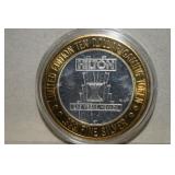 1oz Silver Hilton, Las Vegas #10 Gaming Token
