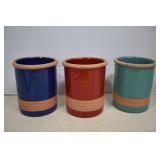 Three Vintage Pier 1 Pottery Vessels