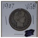 1907 Barber Silver Half Dollar