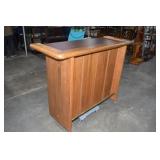 Very Nice Oak Bar with Storage