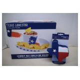 Texas Cowboy Hat Chips N Dip Holder & Water Bottle