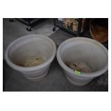 Two Large Plastic Planters 24'x18'