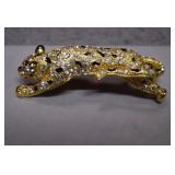 Leopard Over-the-Shoulder Brooch w/ Rhinestones