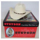 NEW Stetson 10X White Straw Hat w/Box - 7,3/8
