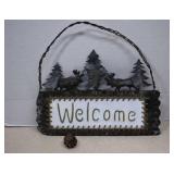 Metal Hanging Welcome Sign