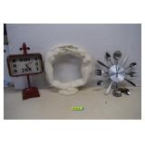 Two Clocks Untested & Statue