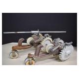 2- Vintage Metal Lawn Tractor Sprinklers,One Is