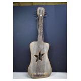 Barbed Wire Texas Wood Guitar