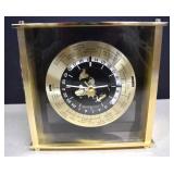 Vtg. Seiko World Time Brass Airplane Clock,Working