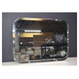 Antique Hanging Mirror On Heavy Board Back 22x17'